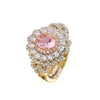 Zircon Ring for Women, Copper Geometric Band with Sparkling Accents, Sizes 6-10 - Product view 5