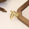 Snake-Inspired Ring, Stainless Steel with Adjustable Opening, 4 Designs in Gold-Tone or Silver-Tone