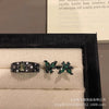 Dark-Tone Alloy Rings with Green and Black Accents, Snake, Butterfly or Band Design, Single Ring or 3-Piece Set