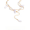 Exclusive Design Baroque Natural Freshwater Pearls Necklace Stainless Steel Double-Layer Chain Jewelry Gift - Image 1