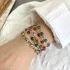 Colorful Eye Motif Bead Bracelet with Adjustable Chain - Image 2