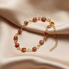 Colorful Eye Motif Bead Bracelet with Adjustable Chain - Image 3