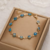 Colorful Eye Motif Bead Bracelet with Adjustable Chain - Image 7