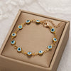Colorful Eye Motif Bead Bracelet with Adjustable Chain - Image 8