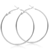Geometric Circle Hoop Earrings in Gold or Silver Tone, 4–8 cm - Image 1