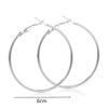 Geometric Circle Hoop Earrings in Gold or Silver Tone, 4–8 cm - Image 10