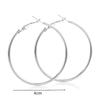 Geometric Circle Hoop Earrings in Gold or Silver Tone, 4–8 cm - Image 11