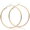 Geometric Circle Hoop Earrings in Gold or Silver Tone, 4–8 cm - Image 2