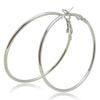 Geometric Circle Hoop Earrings in Gold or Silver Tone, 4–8 cm - Image 4