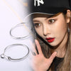 Geometric Circle Hoop Earrings in Gold or Silver Tone, 4–8 cm - Image 6