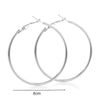 Geometric Circle Hoop Earrings in Gold or Silver Tone, 4–8 cm - Image 7