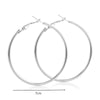 Geometric Circle Hoop Earrings in Gold or Silver Tone, 4–8 cm - Image 8