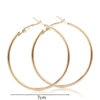 Geometric Circle Hoop Earrings in Gold or Silver Tone, 4–8 cm - Image 9