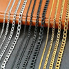 Men's Stainless Steel Cuban Link Chain Necklace in Gold Tone Silver Tone or Black with 50 cm and 60 cm Lengths - Image 1