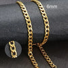 Men's Stainless Steel Cuban Link Chain Necklace in Gold Tone Silver Tone or Black with 50 cm and 60 cm Lengths - Image 14