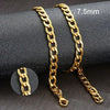 Men's Stainless Steel Cuban Link Chain Necklace in Gold Tone Silver Tone or Black with 50 cm and 60 cm Lengths - Image 17