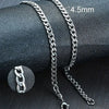 Men's Stainless Steel Cuban Link Chain Necklace in Gold Tone Silver Tone or Black with 50 cm and 60 cm Lengths - Image 18