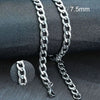 Men's Stainless Steel Cuban Link Chain Necklace in Gold Tone Silver Tone or Black with 50 cm and 60 cm Lengths - Image 19
