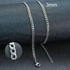Men's Stainless Steel Cuban Link Chain Necklace in Gold Tone Silver Tone or Black with 50 cm and 60 cm Lengths - Image 3