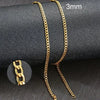 Men's Stainless Steel Cuban Link Chain Necklace in Gold Tone Silver Tone or Black with 50 cm and 60 cm Lengths - Image 8