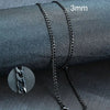 Men's Stainless Steel Cuban Link Chain Necklace in Gold Tone Silver Tone or Black with 50 cm and 60 cm Lengths - Image 9
