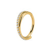 Crystal Hinged Clicker Hoop Ring with 1.2 mm Gauge and 8 mm 10 mm or 12 mm Diameters in Gold or Silver Tone - Image 11