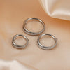 Crystal Hinged Clicker Hoop Ring with 1.2 mm Gauge and 8 mm 10 mm or 12 mm Diameters in Gold or Silver Tone - Image 2