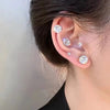 Round Crystal Magnetic Stud Earrings with Non Piercing Backs in Silver Tone with 4 mm to 8 mm Size Options - Image 2