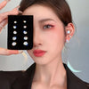 Round Crystal Magnetic Stud Earrings with Non Piercing Backs in Silver Tone with 4 mm to 8 mm Size Options - Image 3