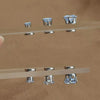 Round Crystal Magnetic Stud Earrings with Non Piercing Backs in Silver Tone with 4 mm to 8 mm Size Options - Image 4