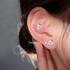 Round Crystal Magnetic Stud Earrings with Non Piercing Backs in Silver Tone with 4 mm to 8 mm Size Options - Image 6