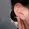Round Crystal Magnetic Stud Earrings with Non Piercing Backs in Silver Tone with 4 mm to 8 mm Size Options - Image 7