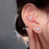 Round Crystal Magnetic Stud Earrings with Non Piercing Backs in Silver Tone with 4 mm to 8 mm Size Options - Image 8