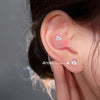 Round Crystal Magnetic Stud Earrings with Non Piercing Backs in Silver Tone with 4 mm to 8 mm Size Options - Image 9