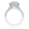 Women's Cubic Zirconia Engagement Ring with a Round Center Stone and Multi-Row Band for Wedding and Evening Wear - Image 2