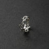 Silver Tone Open Branch Ring with Intertwined Thorn Details and a Resizable Band for Women and Men - Image 2