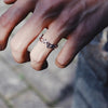 Silver Tone Open Branch Ring with Intertwined Thorn Details and a Resizable Band for Women and Men - Image 3