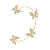 Two Piece Butterfly Ear Cuff Set with Sparkling Wing Details in Gold Tone or Silver Tone for Women - Image 6