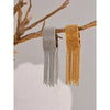 Stainless Steel Open Ring with Draped Beaded Chain Tassels in Gold Tone Silver Tone or Two Tone Finish - Image 5