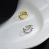 Double Layer Non Piercing Ear Cuff with Open Curved Bands in Gold Tone or Silver Tone for Women - Image 1