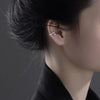 Double Layer Non Piercing Ear Cuff with Open Curved Bands in Gold Tone or Silver Tone for Women - Image 3