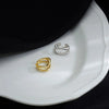 Double Layer Non Piercing Ear Cuff with Open Curved Bands in Gold Tone or Silver Tone for Women - Image 5