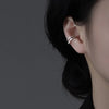 Double Layer Non Piercing Ear Cuff with Open Curved Bands in Gold Tone or Silver Tone for Women - Image 6