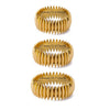 Stainless Steel Ribbed Band Ring with Pointed Stripe Texture in Gold Tone or Silver Tone in Sizes 6 to 8 - Image 7
