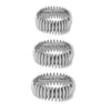 Stainless Steel Ribbed Band Ring with Pointed Stripe Texture in Gold Tone or Silver Tone in Sizes 6 to 8 - Image 8