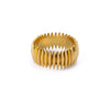 Stainless Steel Ribbed Band Ring with Pointed Stripe Texture in Gold Tone or Silver Tone in Sizes 6 to 8 - Image 9