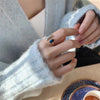 Adjustable Colorful Drip Glaze Ring for Women with Retro Geometric Gold-Color Metal Styling - Image 2