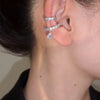 Zirconia and Pearl Clip-On Ear Cuffs for Women, 4 Styles - Image 4