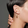 C-Shaped Teardrop Tassel Ear Cuff in Gold or Silver Tone - Image 1