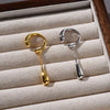 C-Shaped Teardrop Tassel Ear Cuff in Gold or Silver Tone - Image 3